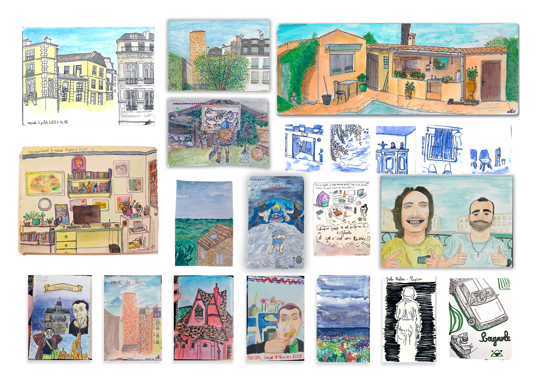 Aquarelles et Dessins